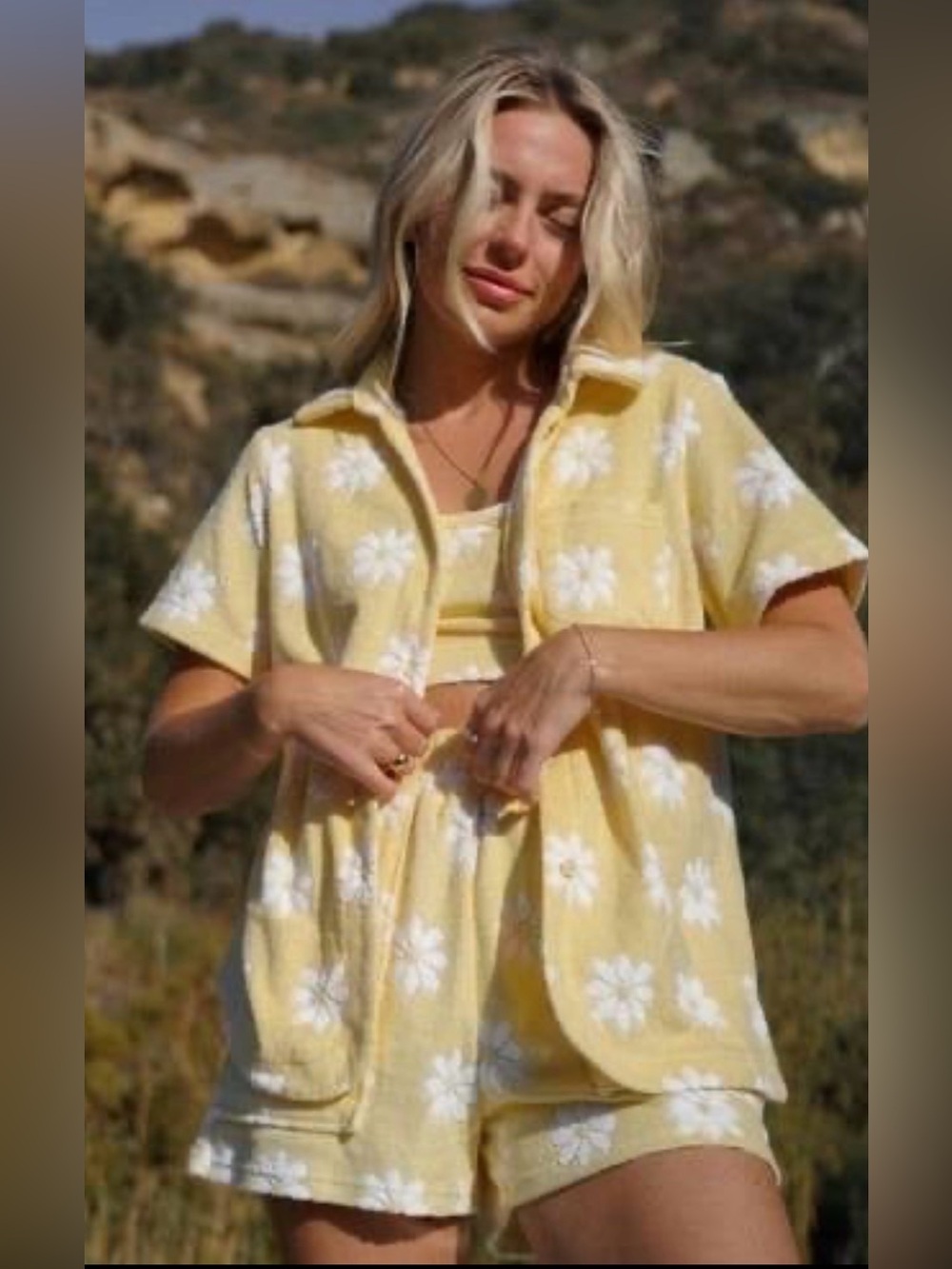 YLLW The Label Three Piece Terry Cloth Set